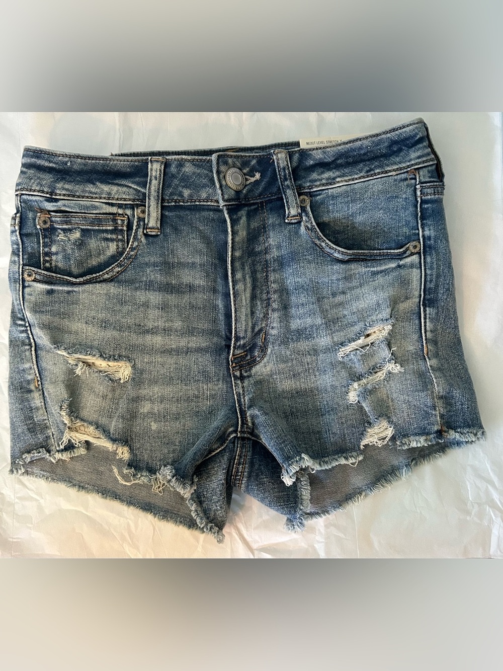 American Eagle Hi-Rise Shortie Denim Shorts